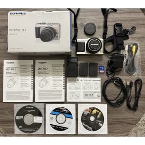 Olympus PEN E-PL1 12.3MP Digital Camera w/ 2 Batteries, Charger, & 32GB SD Card